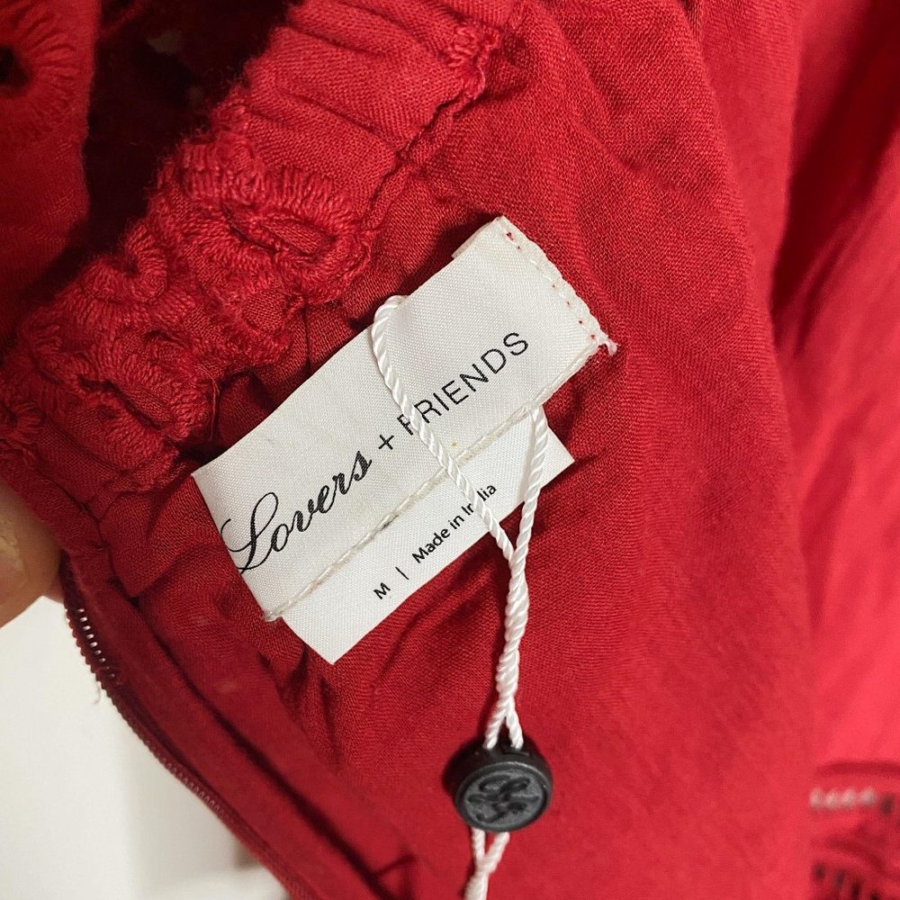 Lovers + Friends NWT Naya Jumpsuit Deep Red Elasti - Picture 11 of 16